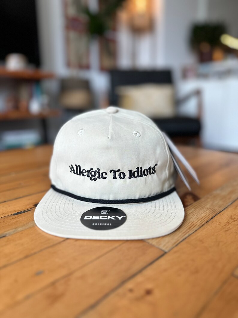 Allergic to Idiots Black, Everyday Soft Structured Hats, Trendy 5-panel ...