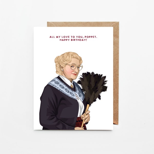 Mrs. Doubtfire + Robin Williams Greeting Cards