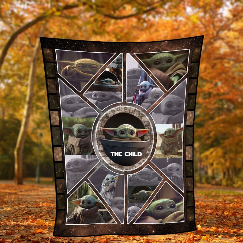 Baby Yoda Quilt Blanket The Child Quilt Blanket Grogu Quilt Etsy