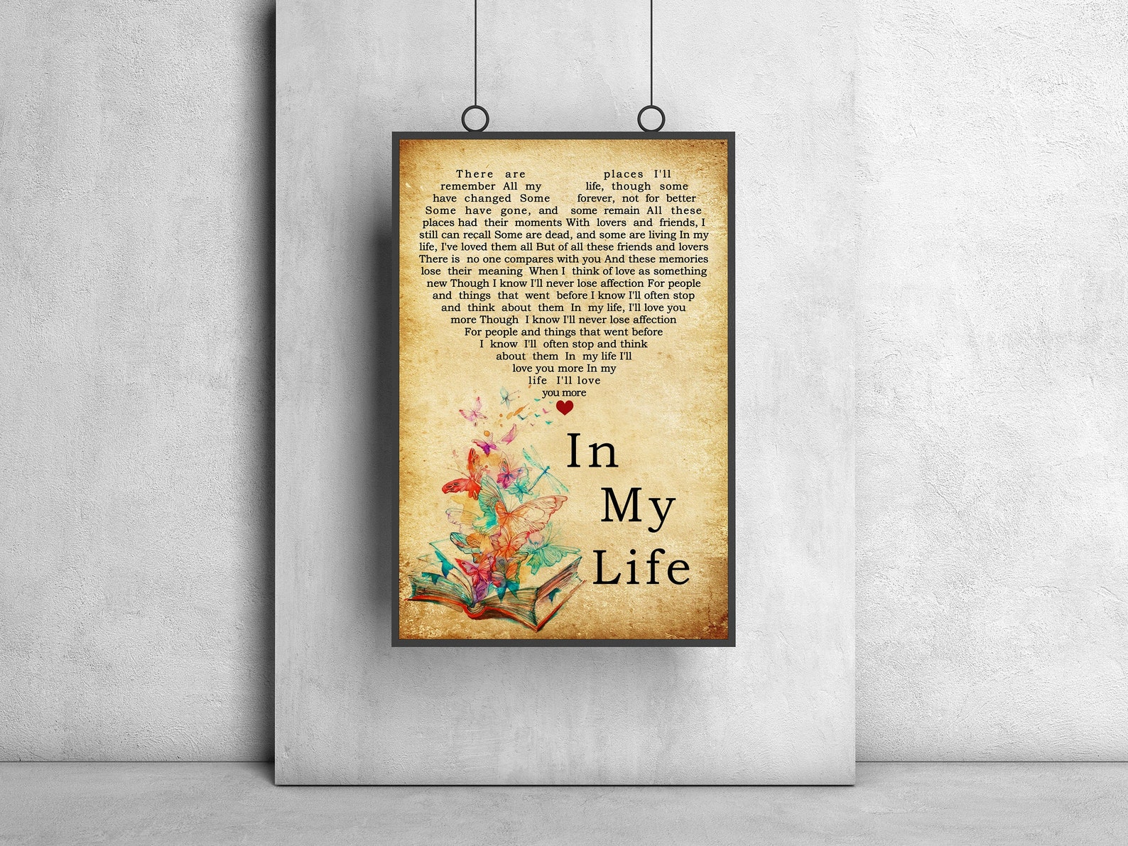 In My Life The Beatles Poster Art In My Life Poster The Etsy