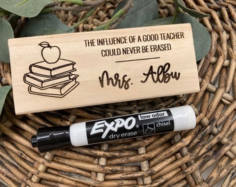 Whiteboard Eraser for Teacher Personalized Teacher Appreciation Week Gift Ideas End of Year Teacher Gift From Student Chalkboard Eraser