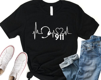 Camiseta de operador del 911: camiseta de agradecimiento al personal de primera respuesta en emergencias