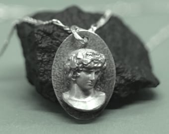 Dionysus Sterling Silver Pendant | Bacchus Necklace | God of Wine, Fertility, Theatre, Festivity | Mythology Jewelry