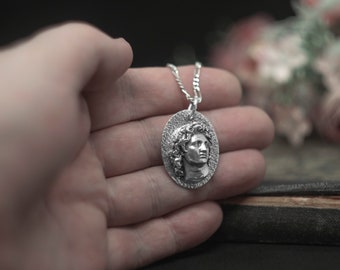 アレクサンダー大王スターリングシルバーネックレス、古代ギリシャ