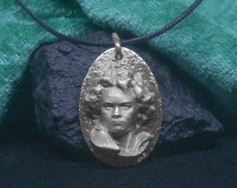 Colgante de Ludwig van Beethoven, joyería de compositor clásico, regalo para amantes de la música y músicos, collar de pianista