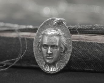 Wolfgang Amadeus Mozart Sterling Silver Pendant | Composer Necklace | Gift for Pianist, Music Teacher, Musician