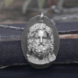 Handgemachte Zeus Sterling Silber Halskette: Antike römische Gott Anhänger