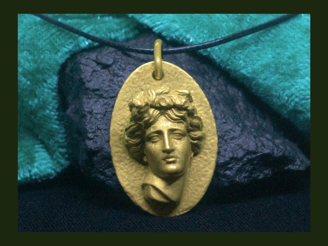 Apollo Bronze Pendant | God of Music, Dance, Healing, Poetry Necklace ...