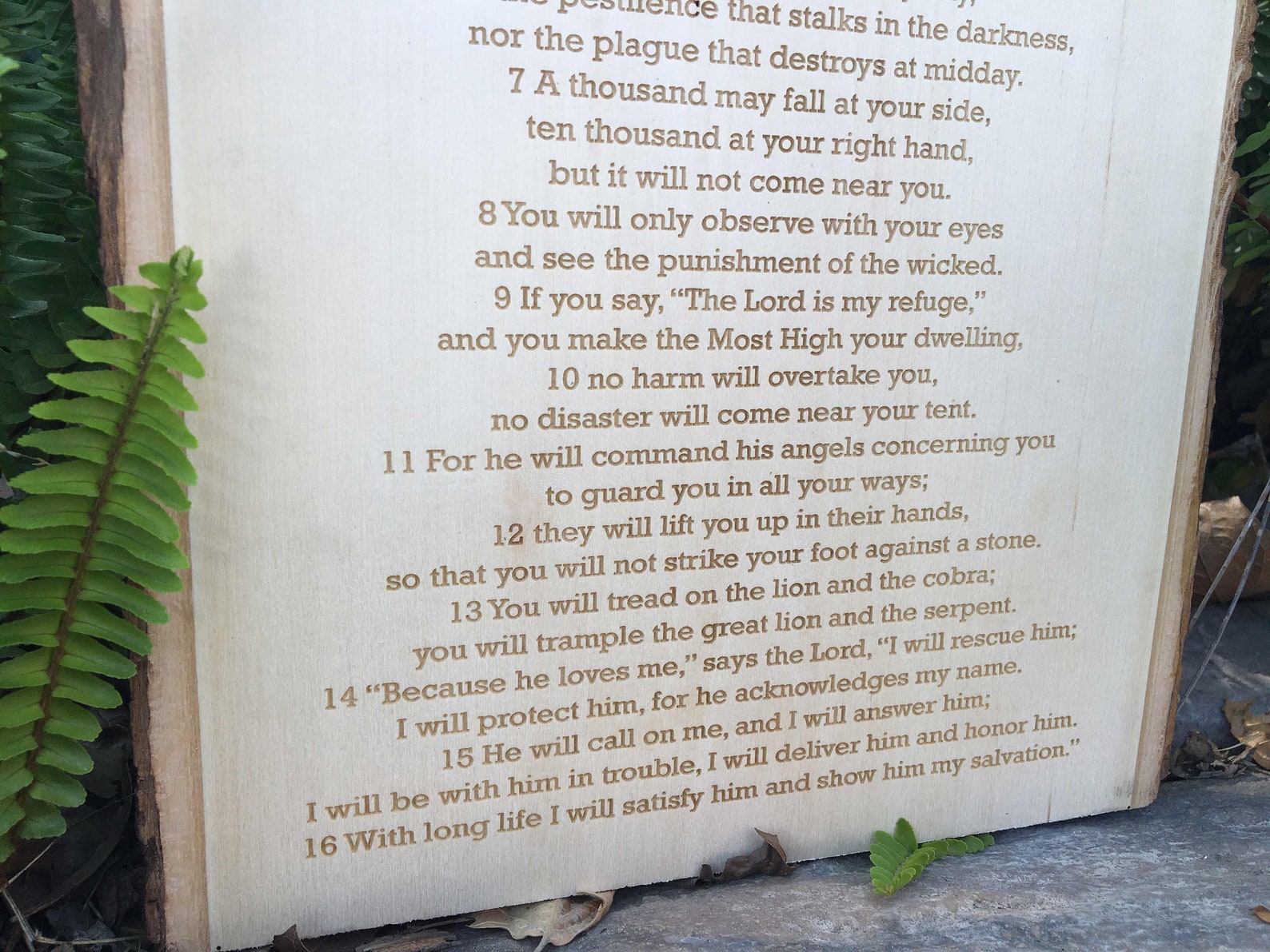 Bible Verse Laser Engraved Wood Art Mockup design for your Etsy