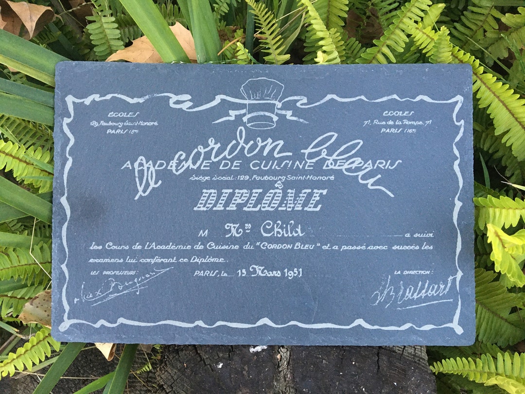 Laser Engraved Diploma Certificate on Slate Stone Photo, Diploma