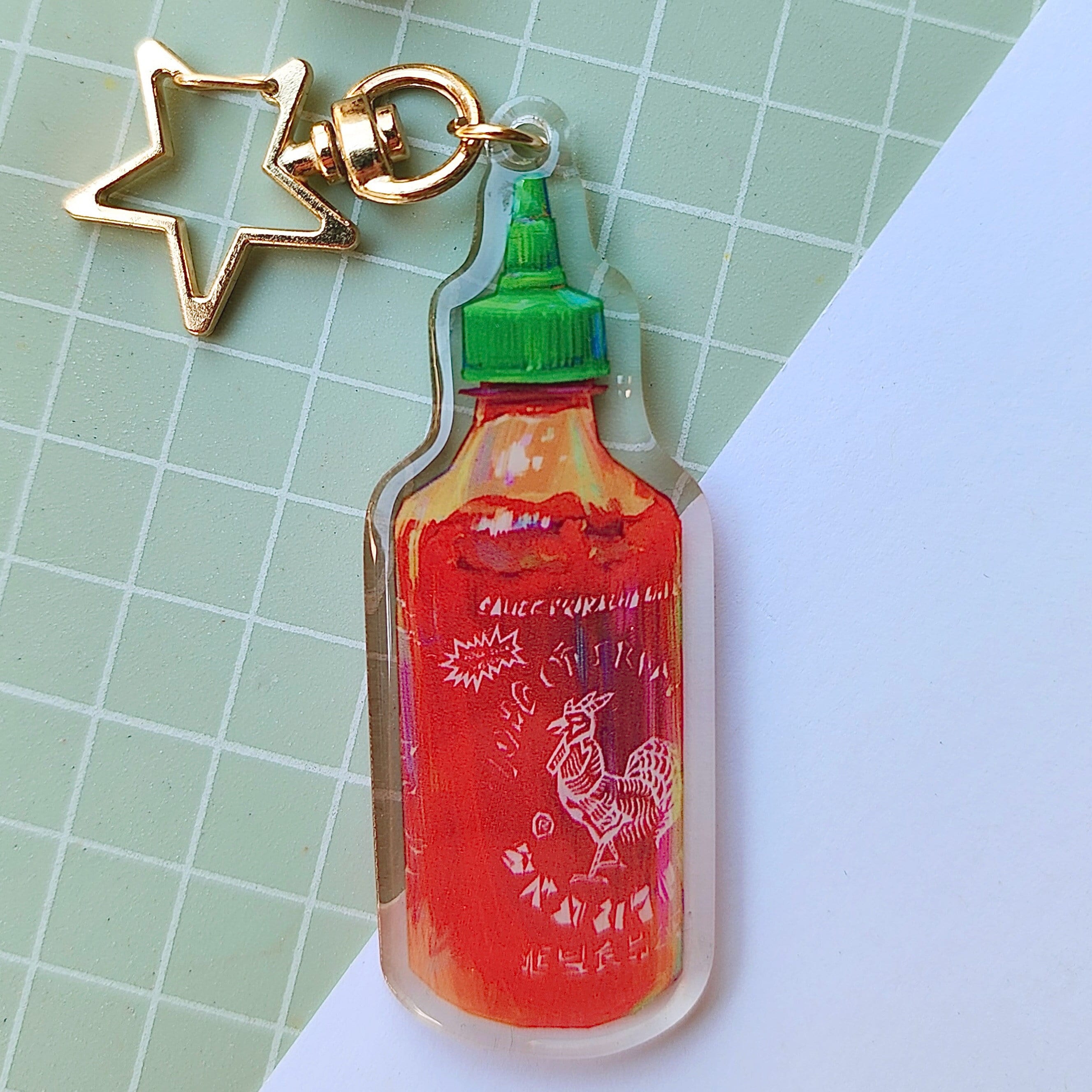 mini louisiana hot sauce keychain