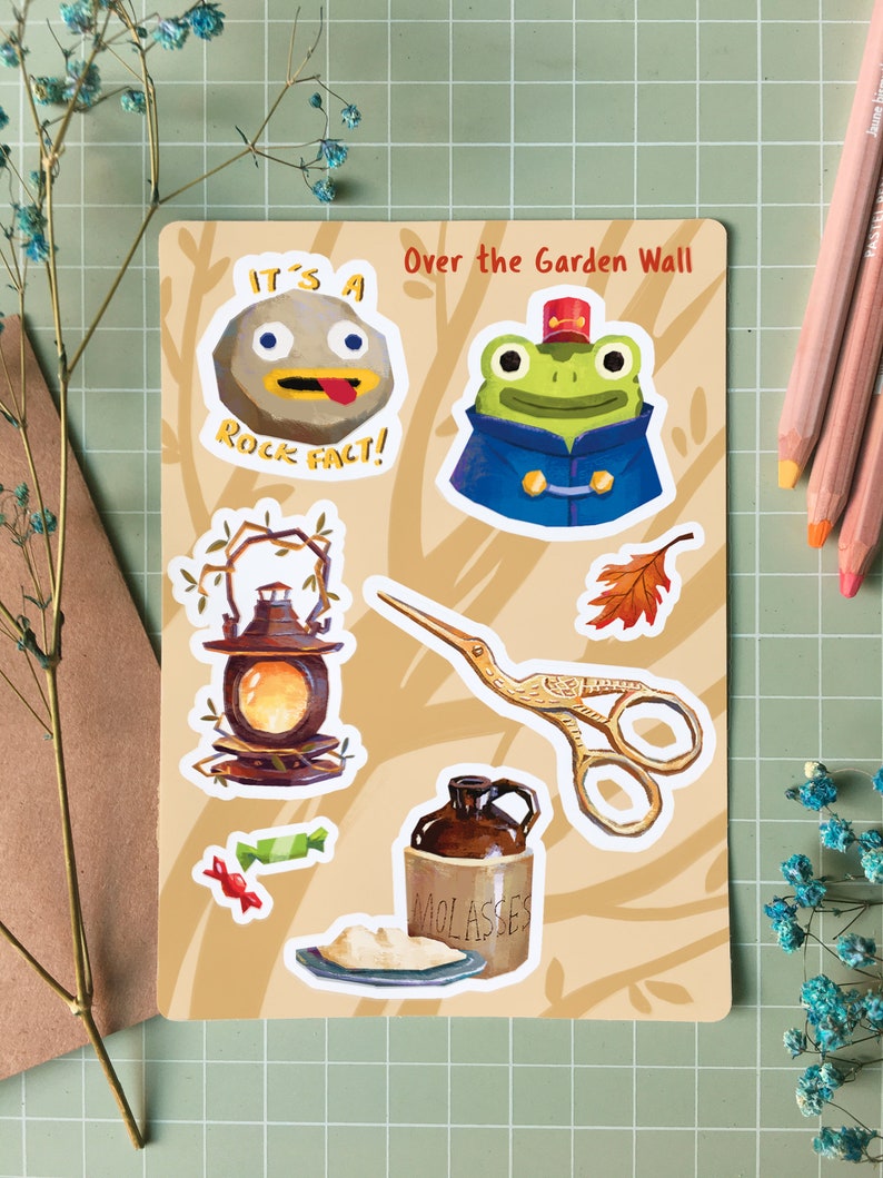 Over the Garden Wall Sticker Sheet Waterproof Vinyl Stickers Etsy