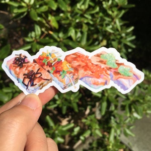 Sushi Vinyl Sticker | Die Cut Sticker | Laptop Decal | wateproof sticker | food stickers