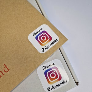 Redes sociales personalizadas, pegatinas personalizadas de Instagram, pegatinas comerciales personalizadas, pegatinas de Facebook, pegatinas de Instagram, pegatinas de envío, Twitter.