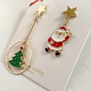 Christmas red gifts. Dear, Pearl,Moon Earrings all together. Standard gift box for free!