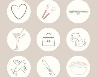 Instagram Highlight Covers Earthy Neutral — Digitale Instagram Icon Downloads