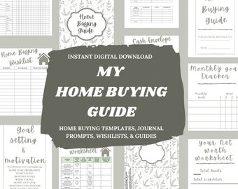 Home Buying Printable Guide  — Home Ownership Instant Downloadable Templates