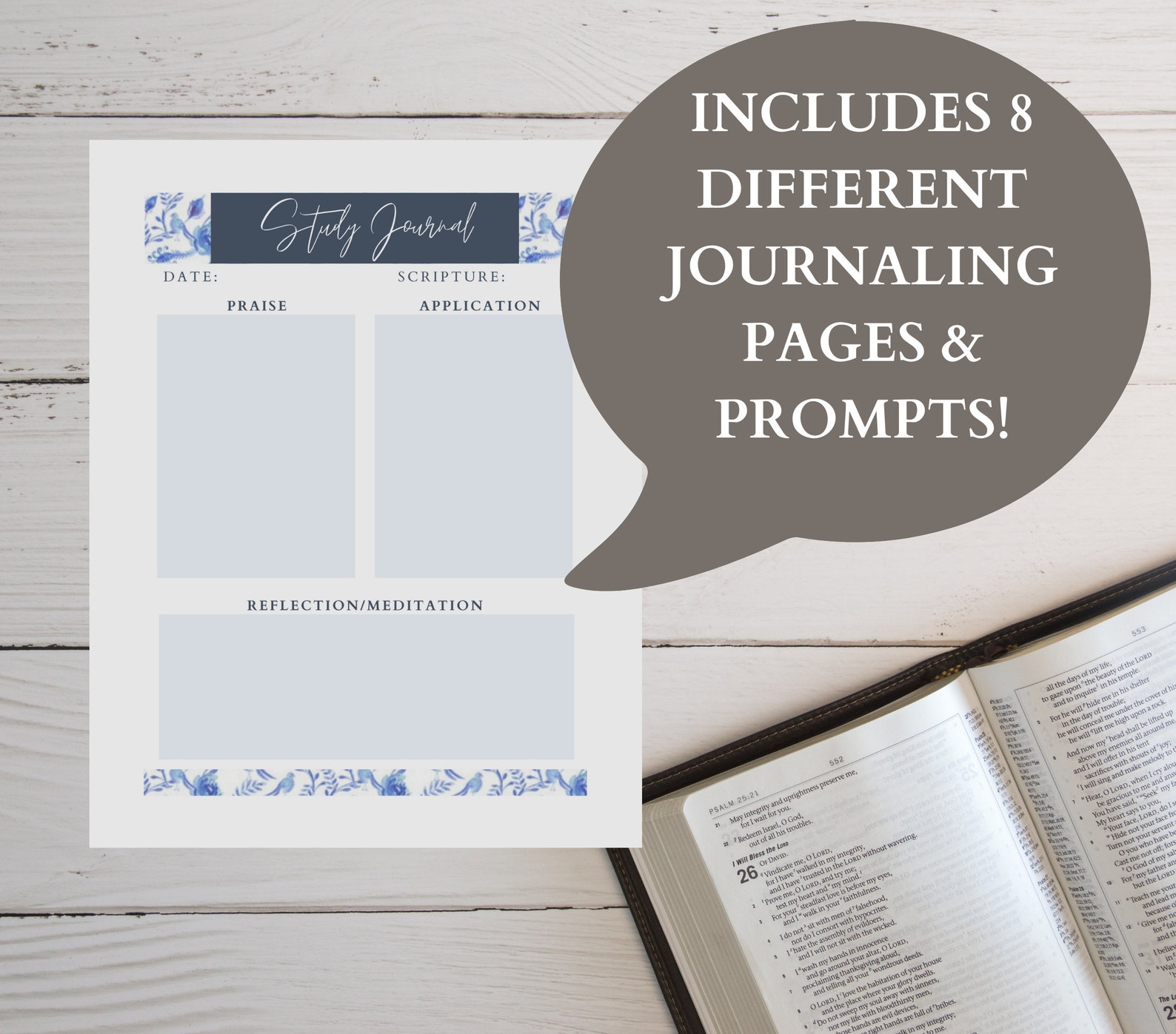 My Quiet Time Journal Template Printable Prayer, Bible Study, & Sermon