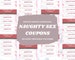 100 Naughty Sex Coupons — 92 Kinky Adult Vouchers with 8 Blank Customizable Coupons & Envelope 