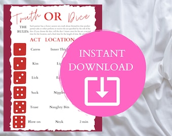 Juegos de parejas de juegos de dados para adultos — Descarga digital Sexy Dice Foreplay Game, compatible con LGBTQ