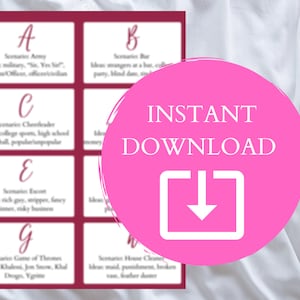 Naughty ABC Role Play Sex Games — Digital, Printable Download Adult Bedroom Foreplay Game