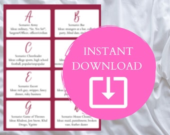 Naughty ABC Role Play Sex Games — Digital, Printable Download Adult Bedroom Foreplay Game
