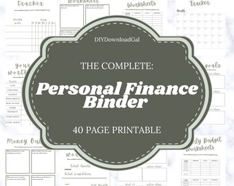 Finance Binder Printable — Complete 40 Set Personal Finance Journal