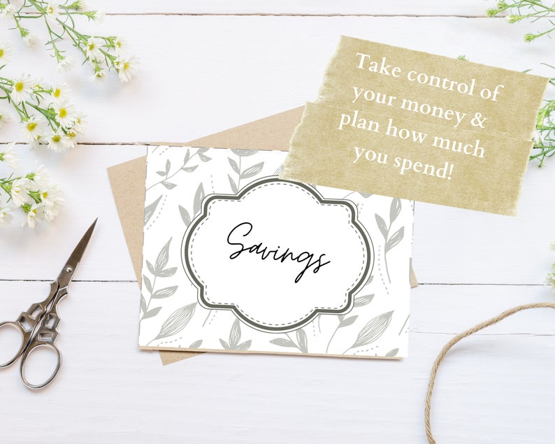 Cash Stuffing Envelope Printable Instant Download Cash Envelope Set Etsy