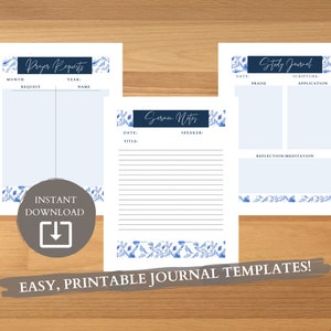 My Quiet Time Journal Template — Printable Prayer, Bible Study ...
