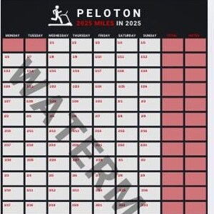 2025 Miles in 2025 - Tread Workout Tracker (11x17, 3 Pages)