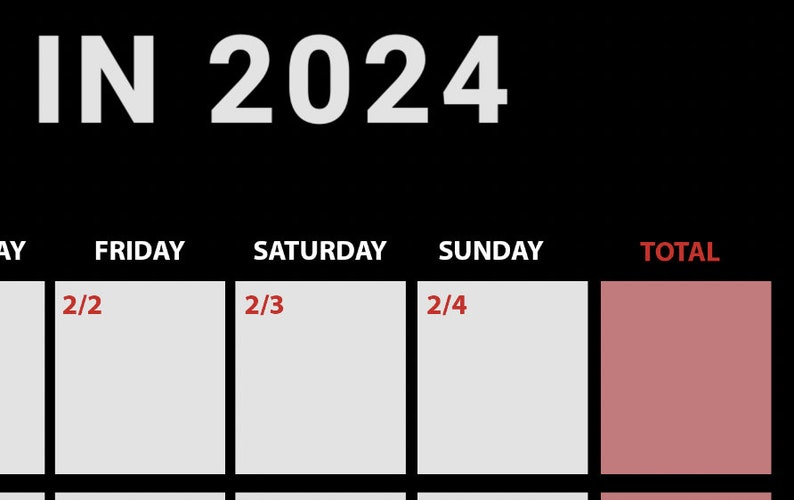 36x24 2025 Miles in 2025 Workout Tracker full Year on One Page Etsy
