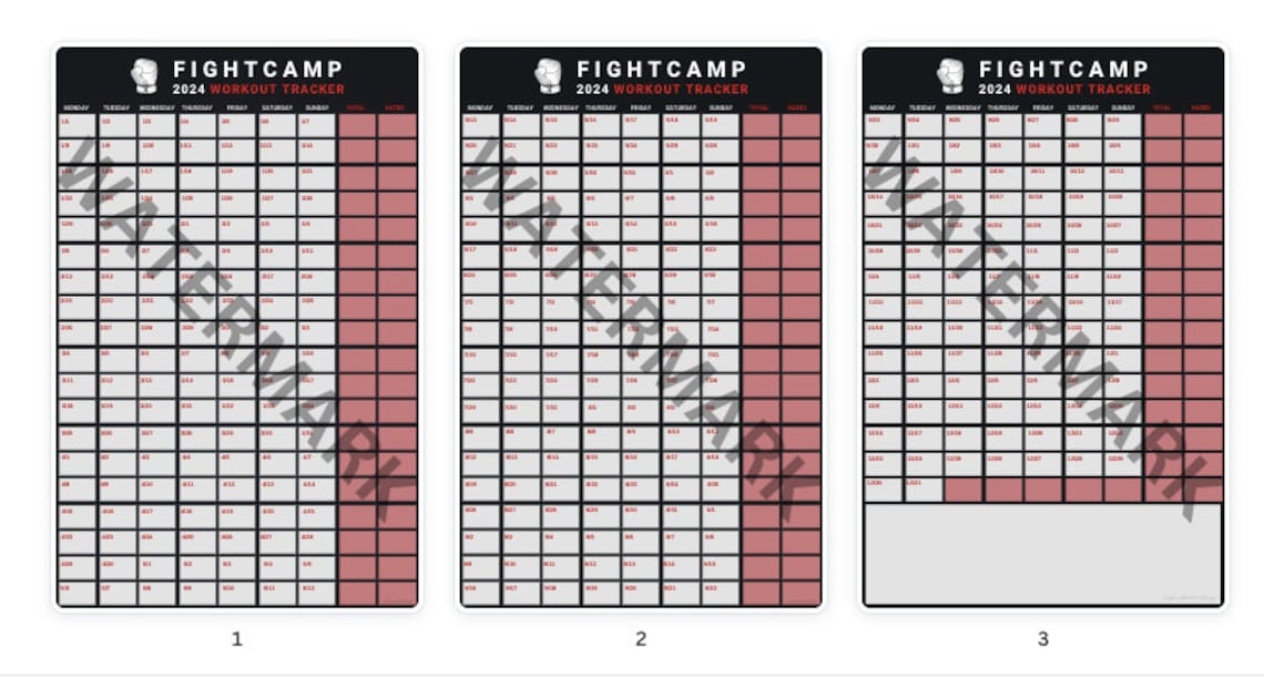 2024 Fightcamp Workout Tracker Etsy