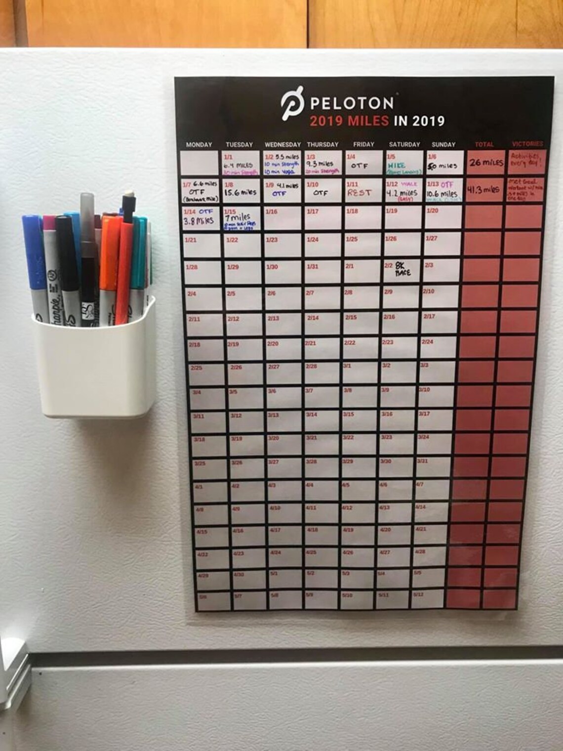 Peloton 2021 Workout Tracker 11x17 3 pages Etsy