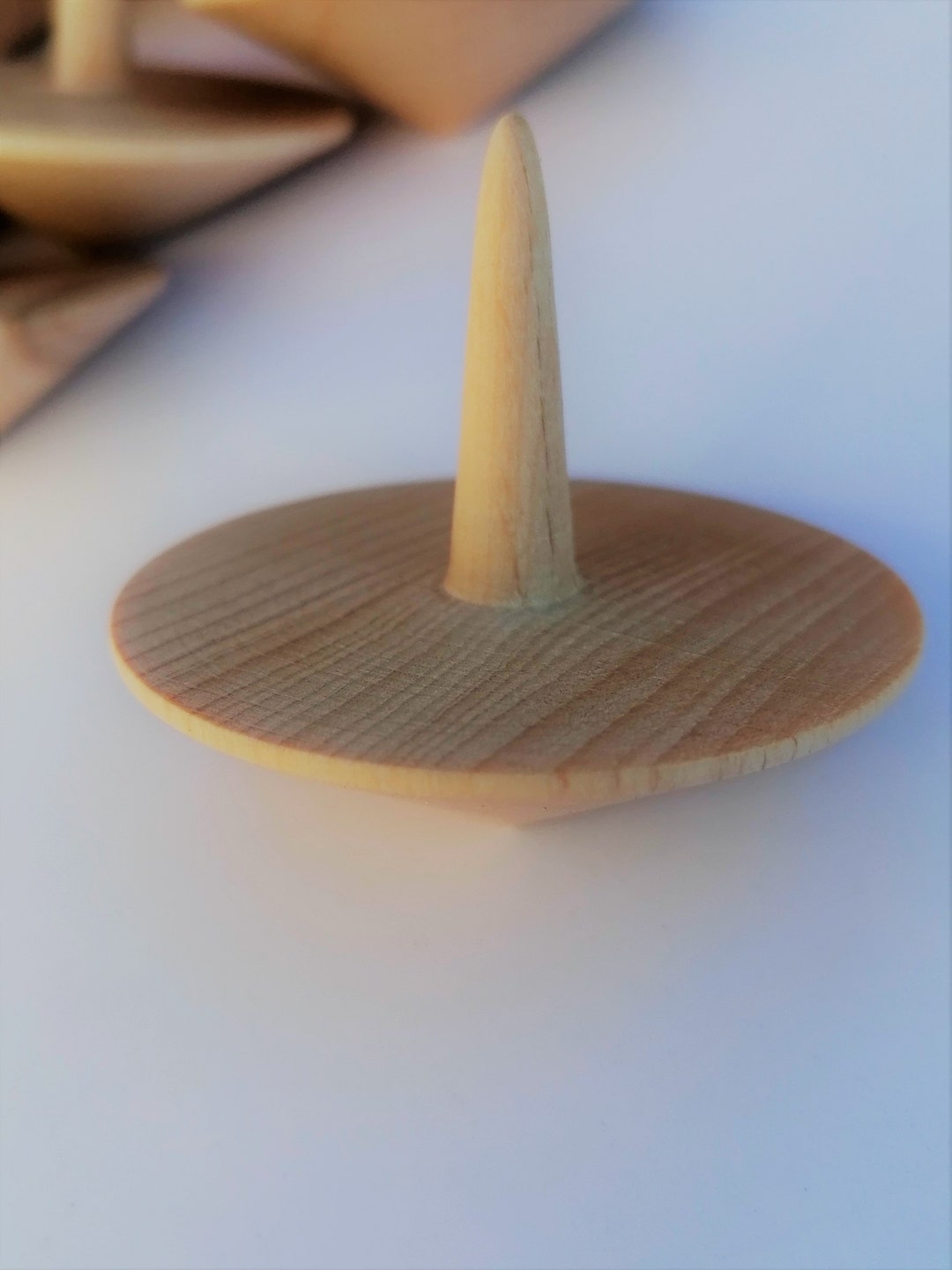 3 Pcs Peg Tops Wooden Spinning Tops Whirligig Toys Wooden Etsy