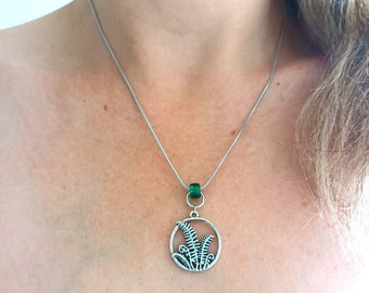 Silver Fern Necklace: Botanical Woodland Jewelry