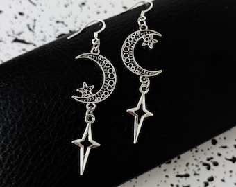★BLACK PURPLE★送料込★韓国★人気★Signity symbol earrings Prince Love Symbol Earrings the Artist Heart Shaped Purple