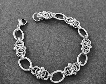 Pulsera de cadena de acero inoxidable estilo grunge: Joyería gótica punk Y2K