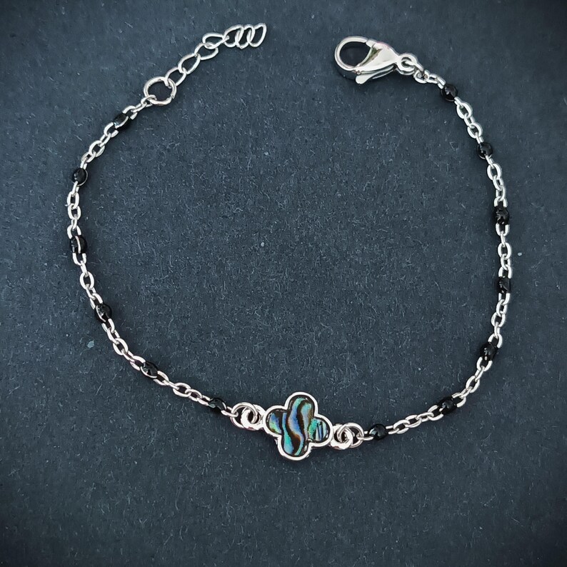 Gothic Abalone Star Bracelet. Whimsical, Y2K Grunge Jewelry image 13