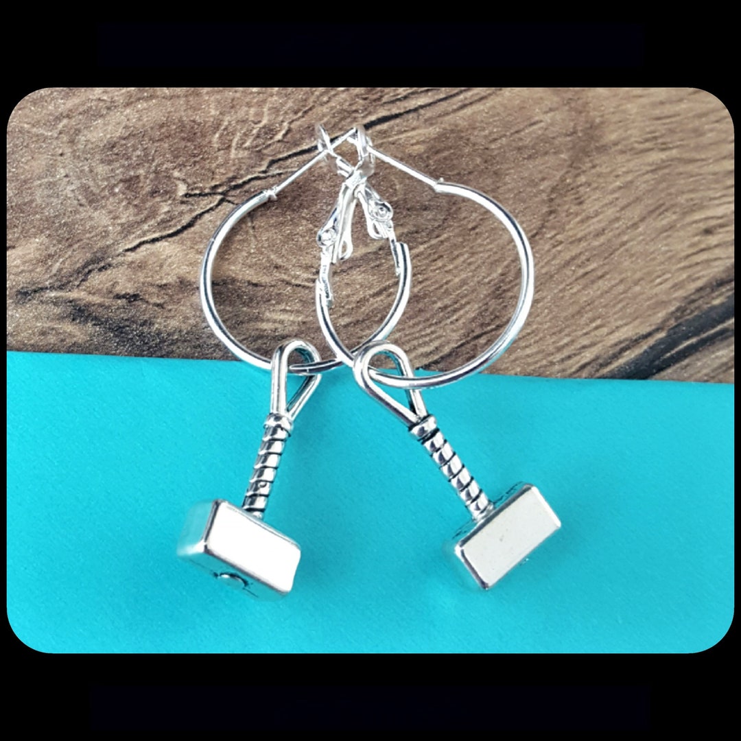 Thor Hammer Earrings Loki & Thor Anime Earrings. Viking Etsy