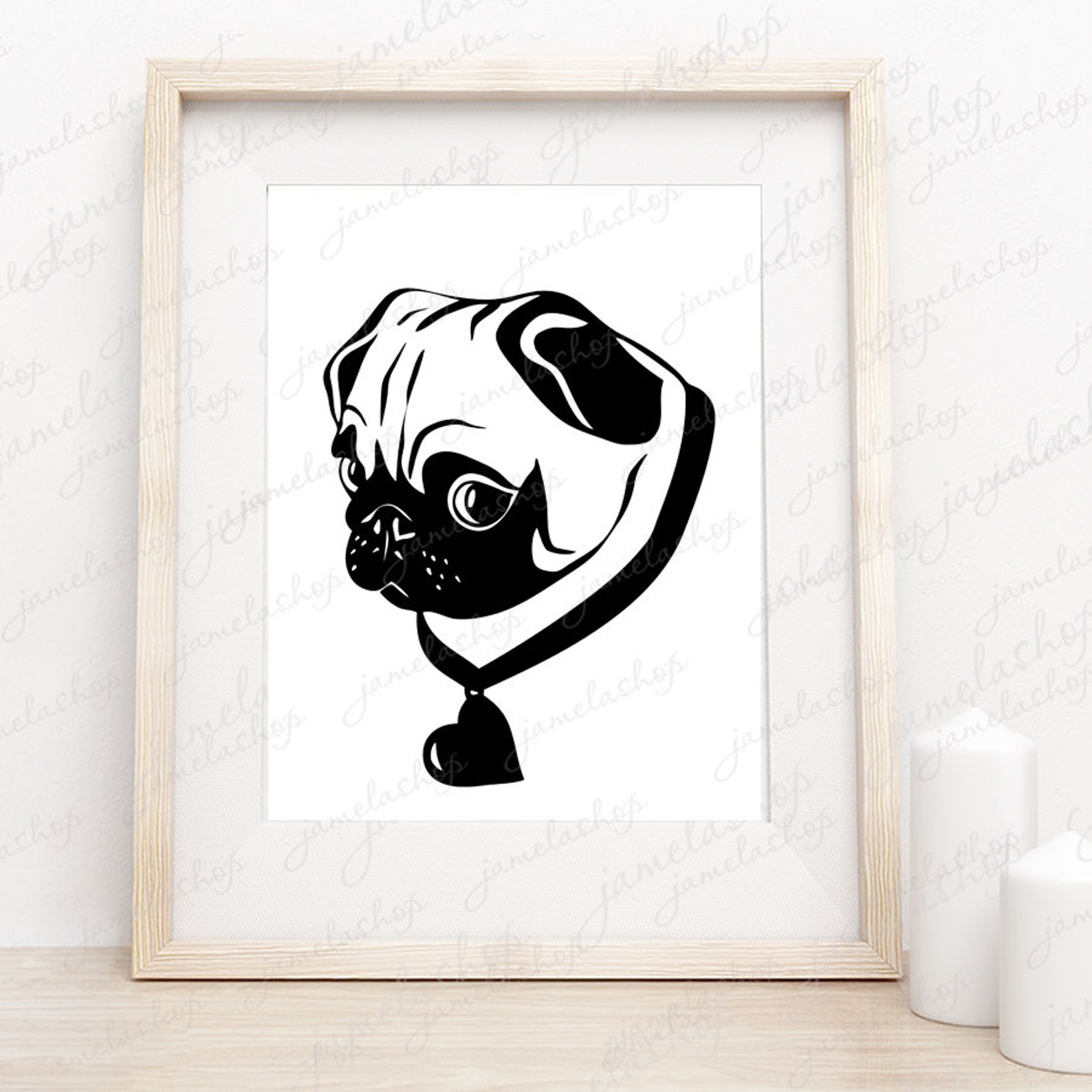 Mops svg Hund Svg Mops Gesicht Svg Cute Mops Gesicht Svg Mops Etsy