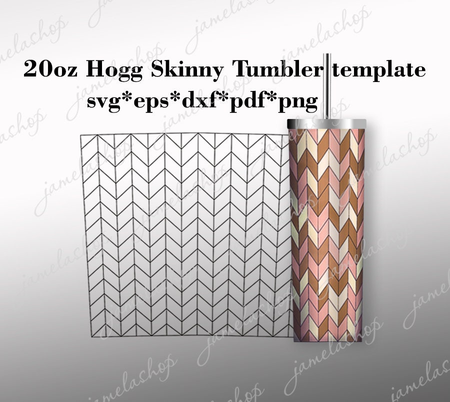 20 oz Chevron Hogg skinny tapered tumbler template, Chevron Pattern mosaic ...