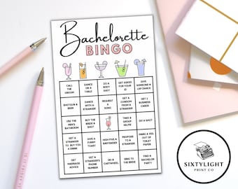 Bachelorette Bingo Drinking Game, Hen Party (PDF Pattern)