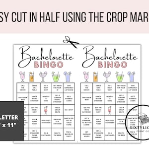 Bachelorette Bingo Drinking Game, Hen Party (PDF Pattern) image 2