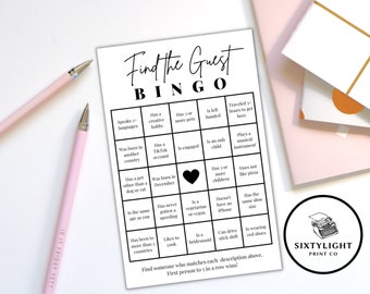 Trova il gioco del Bingo per gli ospiti, per l'addio al nubilato e per il baby shower (PDF)