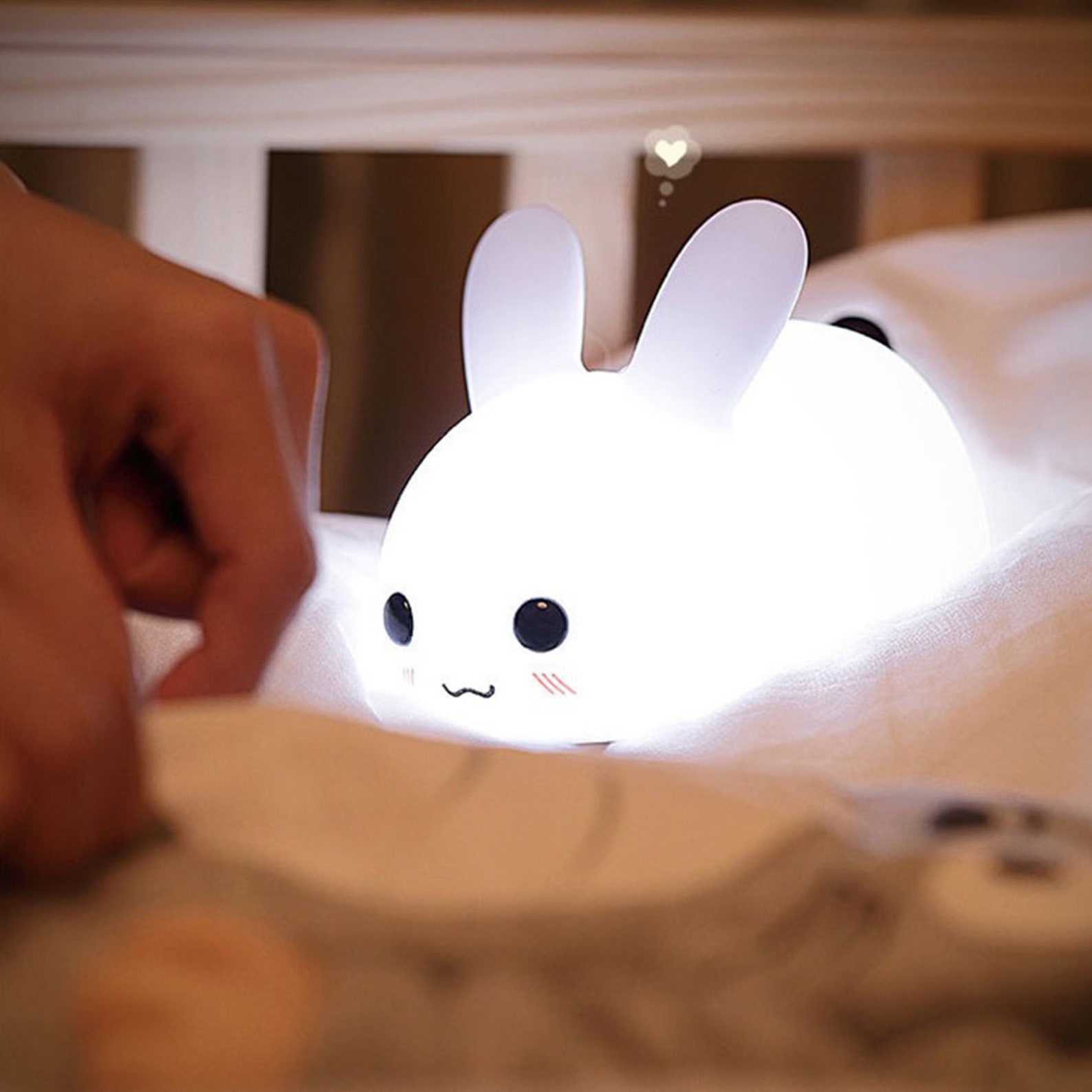 Rabbit silicone Night Lights for Kids Cute Bunny Portable Etsy