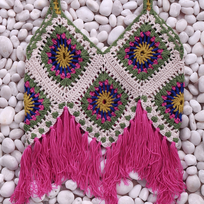 Flower knitted vest main image 0