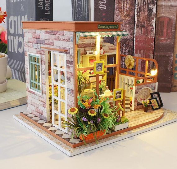 Wooden DIY Doll House Kits With Furniture and Accessories Etsy