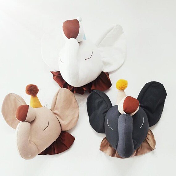 plush animal heads for nursery