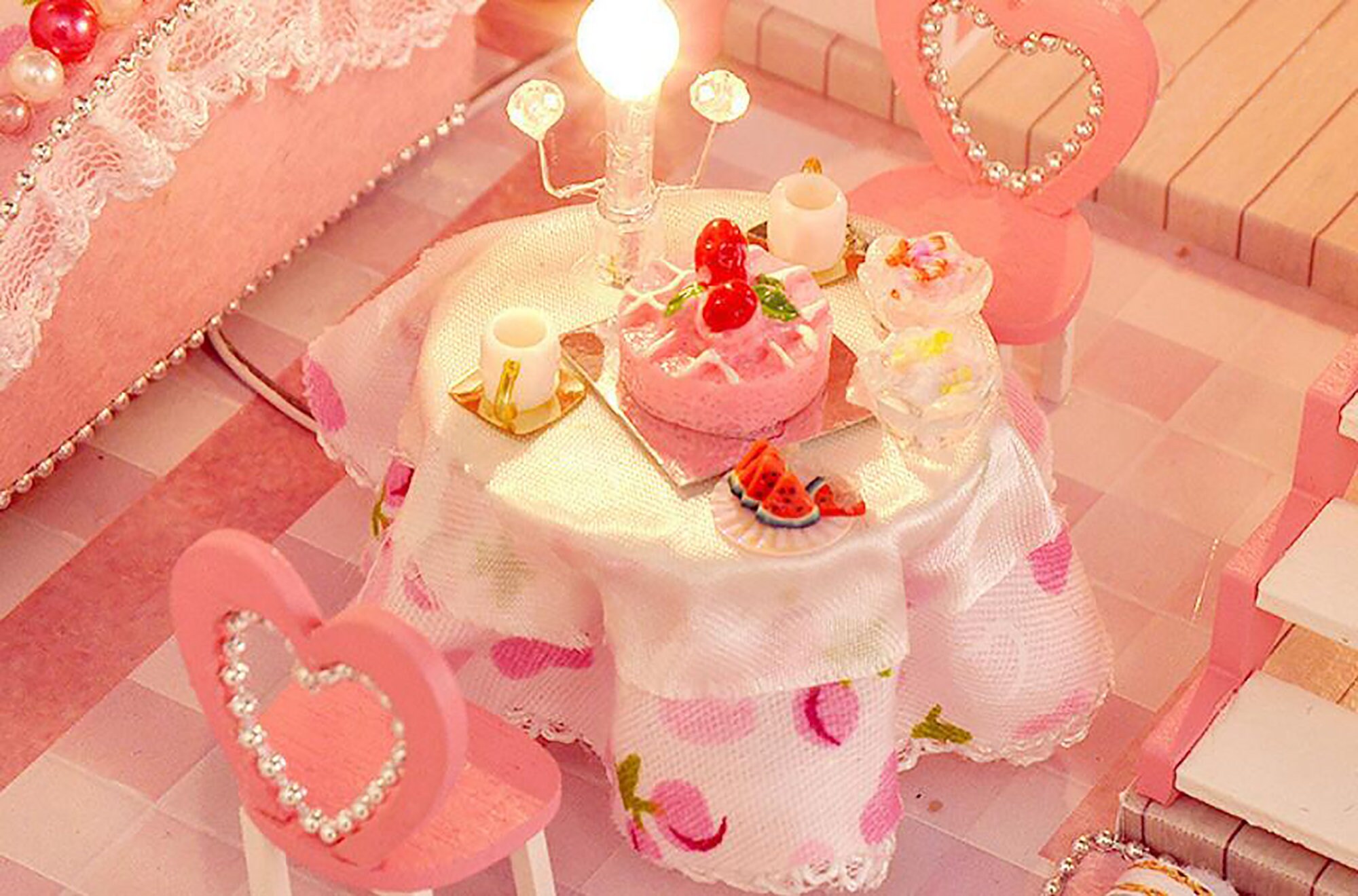 Handmade Pink House Kit Barbie Dollhouse With Furniture and Etsy