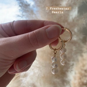 Earring Charms, Pearl Beaded Earring Charms, Gold Pearl Earring Charms, Versatile Jewelry Charms image 5